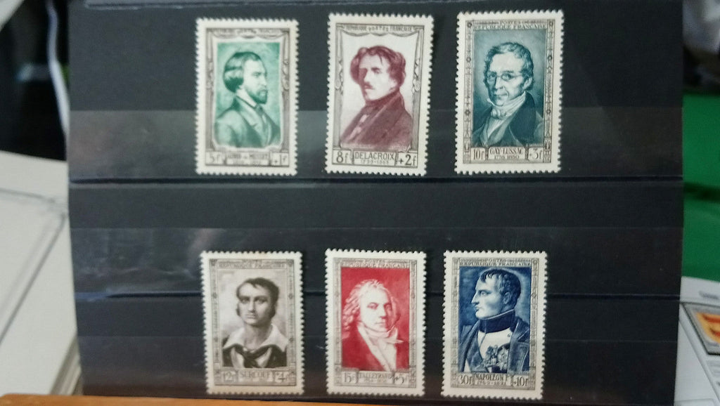 lot 6 Timbres France Personnages célèbres du XIX siècle 1951