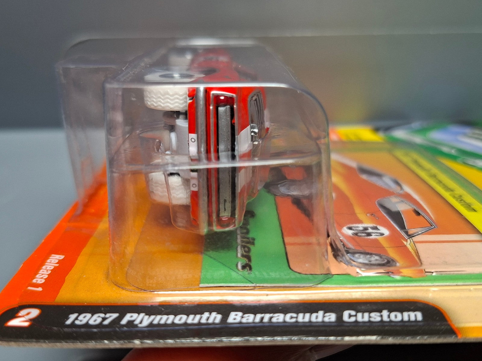 Johnny Lightning White lightning 1967 Plymouth Barracuda Custom  (NG25)