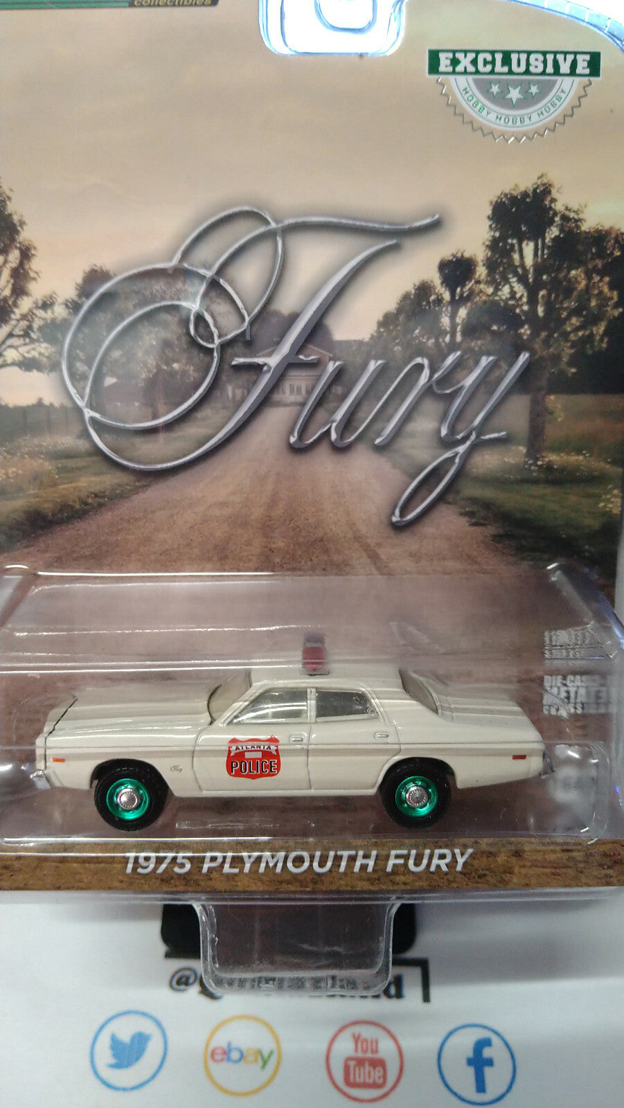 Greenlight Exclusive 1975 Plymouth Fury Green Wheels Chase (NG56)