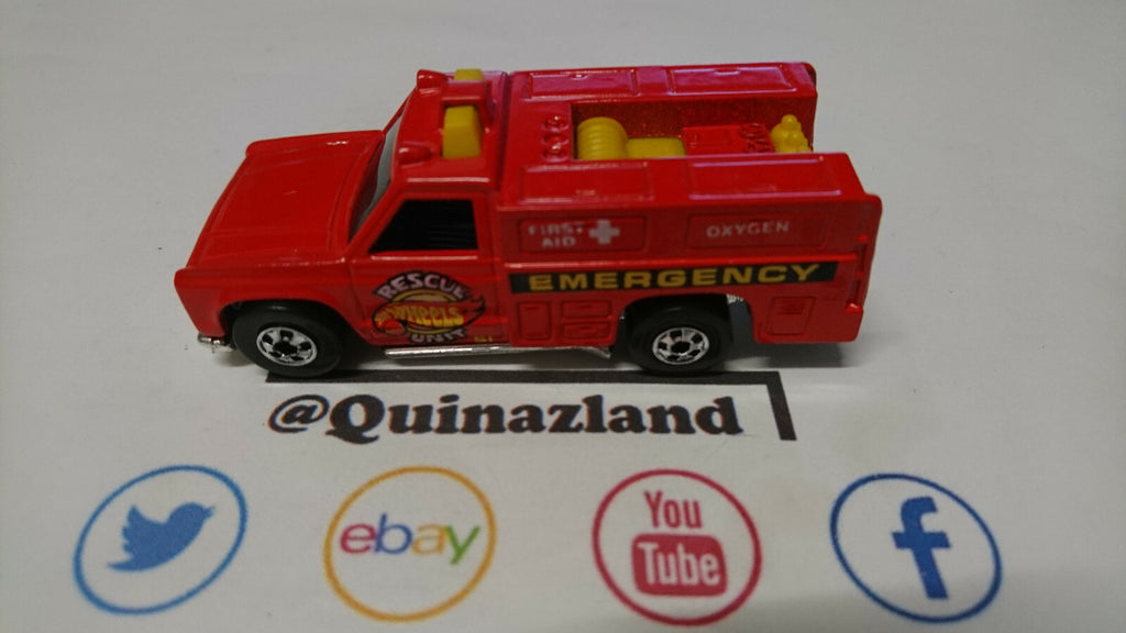 Hot Wheels Rescue Ranger rescue unit Hw Malaysia  Pompiers  (A02)