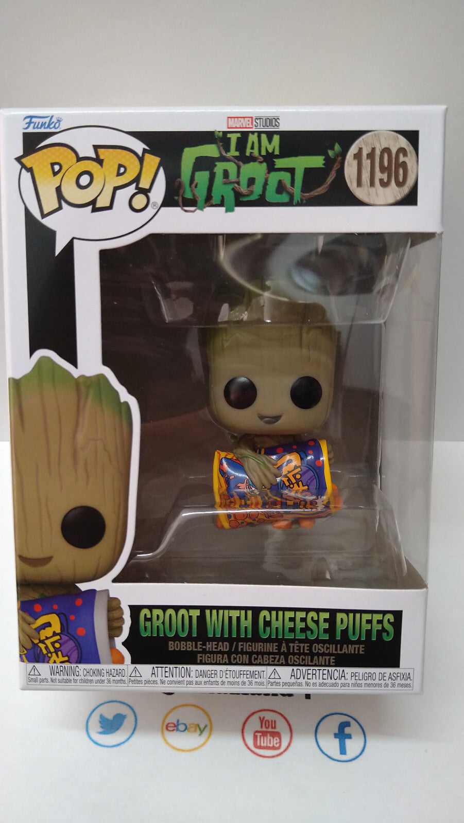 Funko Pop! I AM GROOT N° 1196 Groot with Cheese Puffs (FU20)