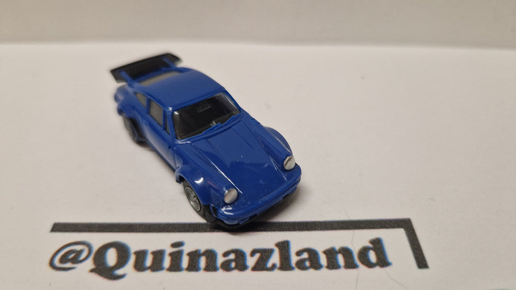Herpa 1/87 Porsche 911 turbo bleue ⚠️ manque les rétroviseurs  (A03)