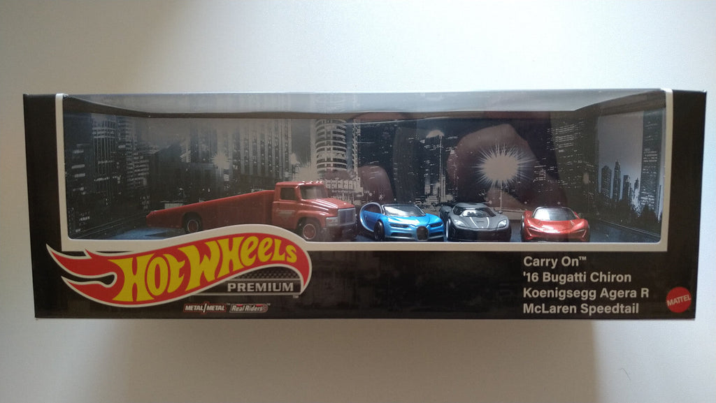 Hot Wheels Premium Set #10 Hyper Cars McLaren Koenigsegg Bugatti Chiron (CT15)