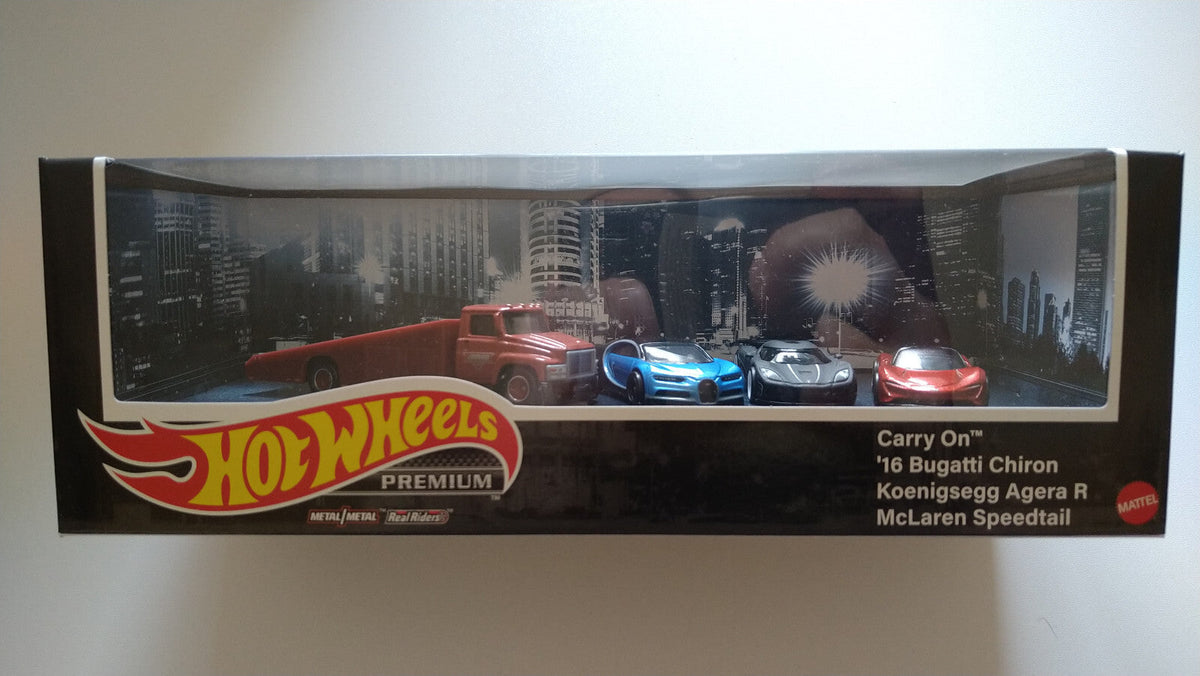 Hot Wheels Premium Set #10 Hyper Cars McLaren Koenigsegg Bugatti Chiron (CT15)