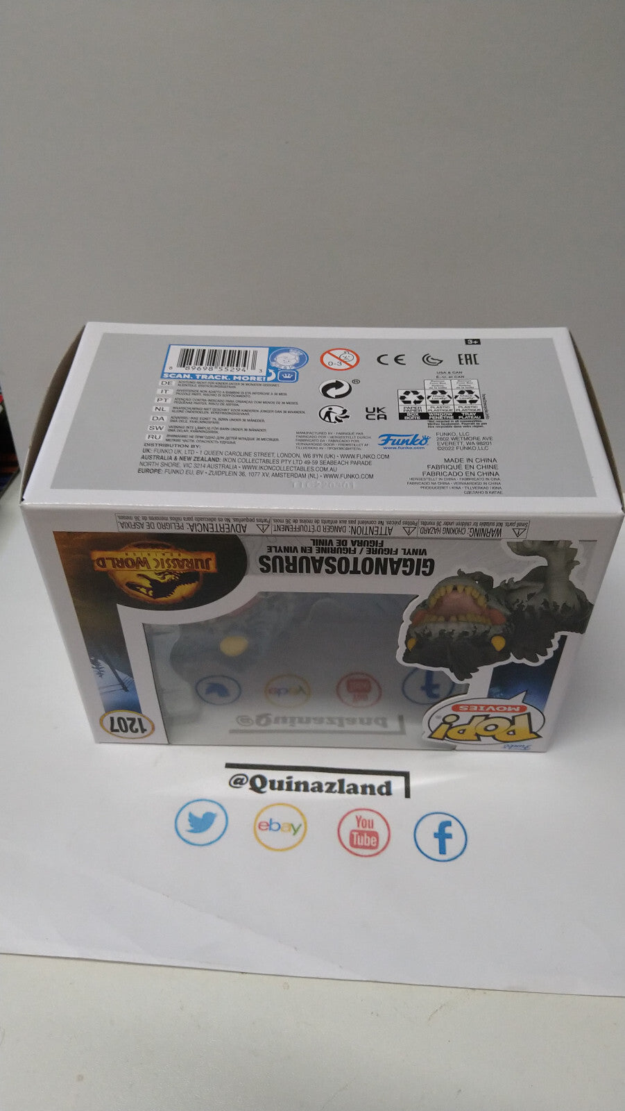 Funko Pop! JURASSIC PARK 2022 #1207 Giganotosaurus (FU17)