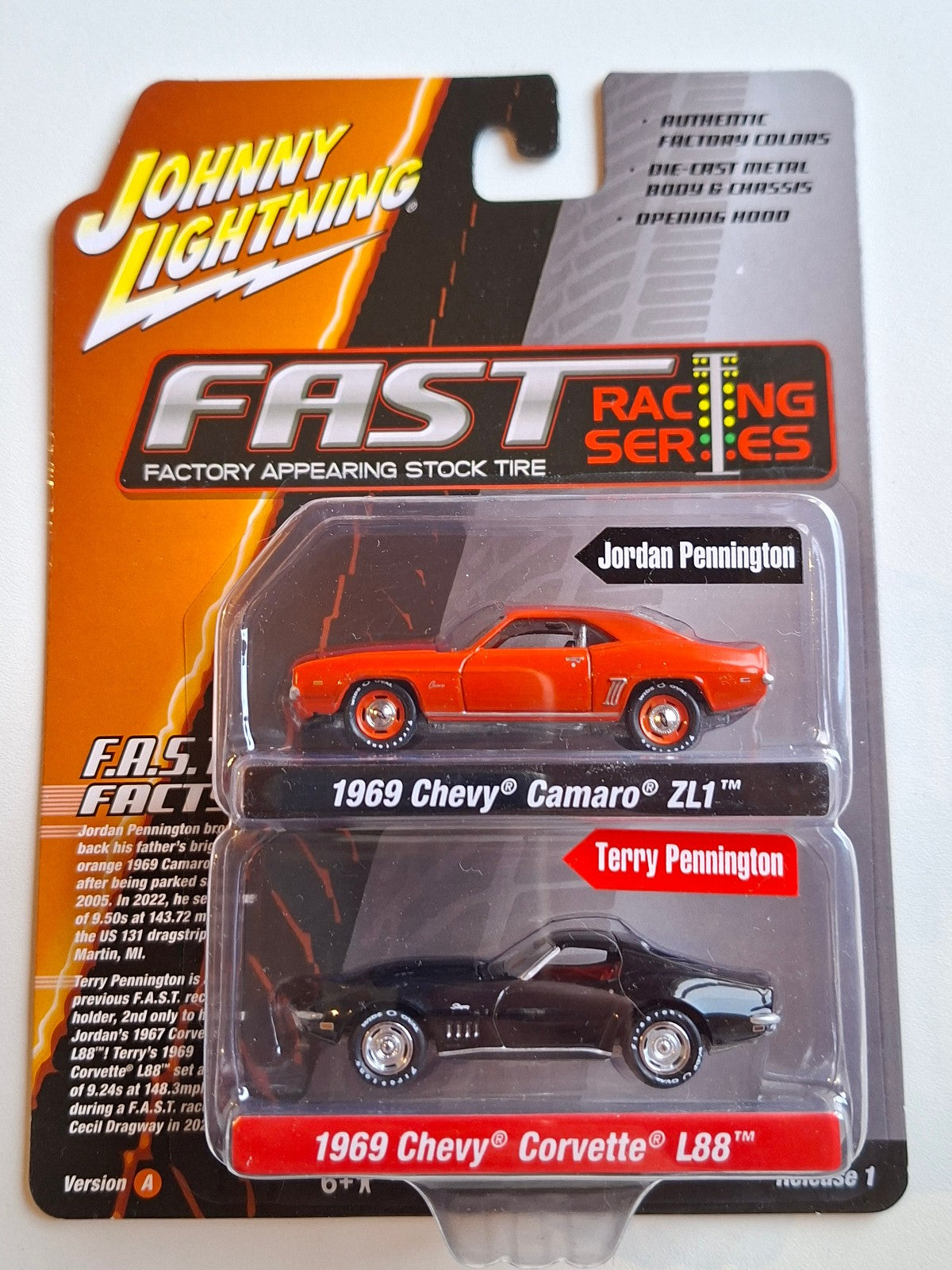 Johnny Lightning Pack F.A.S.T Series Pack Chevrolet Camaro Corvette (NG61)