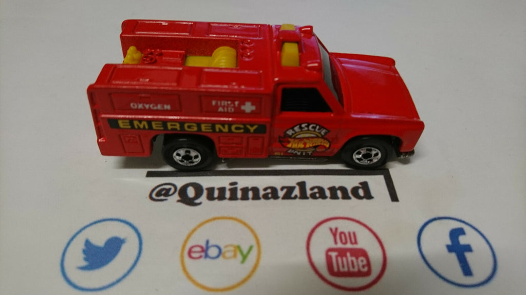 Hot Wheels Rescue Ranger rescue unit Hw Malaysia  Pompiers  (A02)