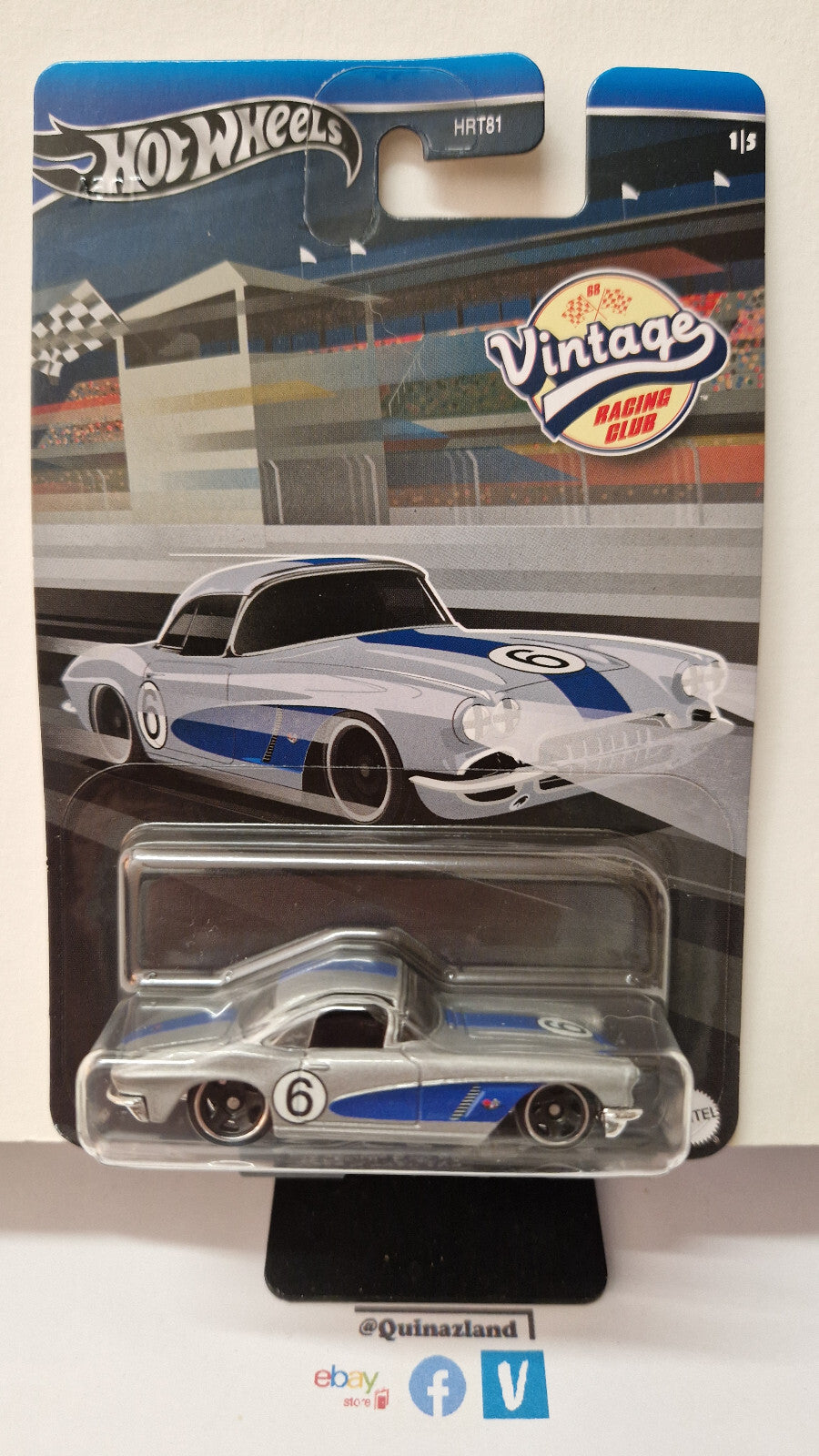 Hot Wheels Vintage Racing club mix 2 1962 CORVETTE  (NP41)