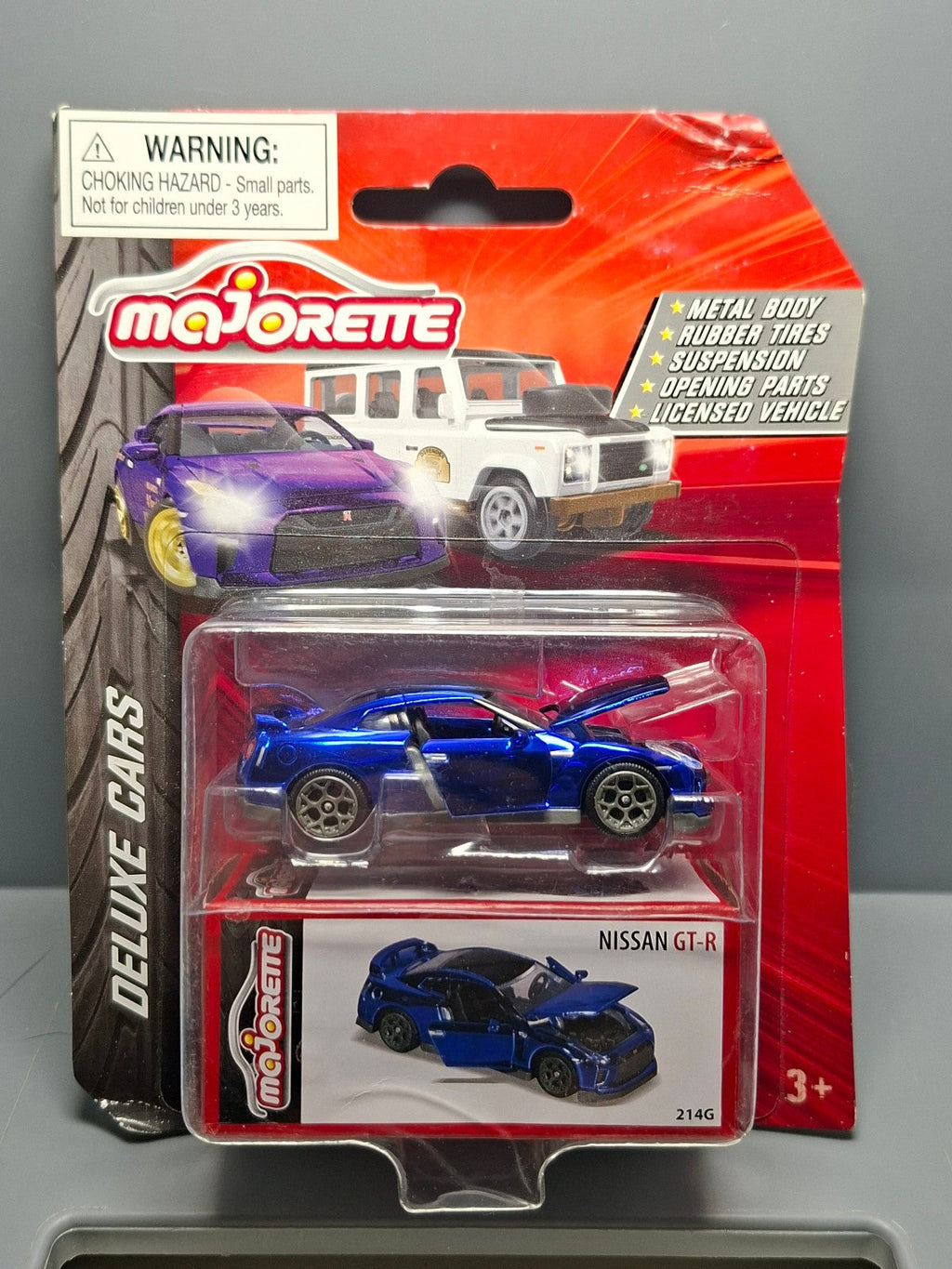 Majorette Deluxe car  Nissan gtr bleue  (NG07)