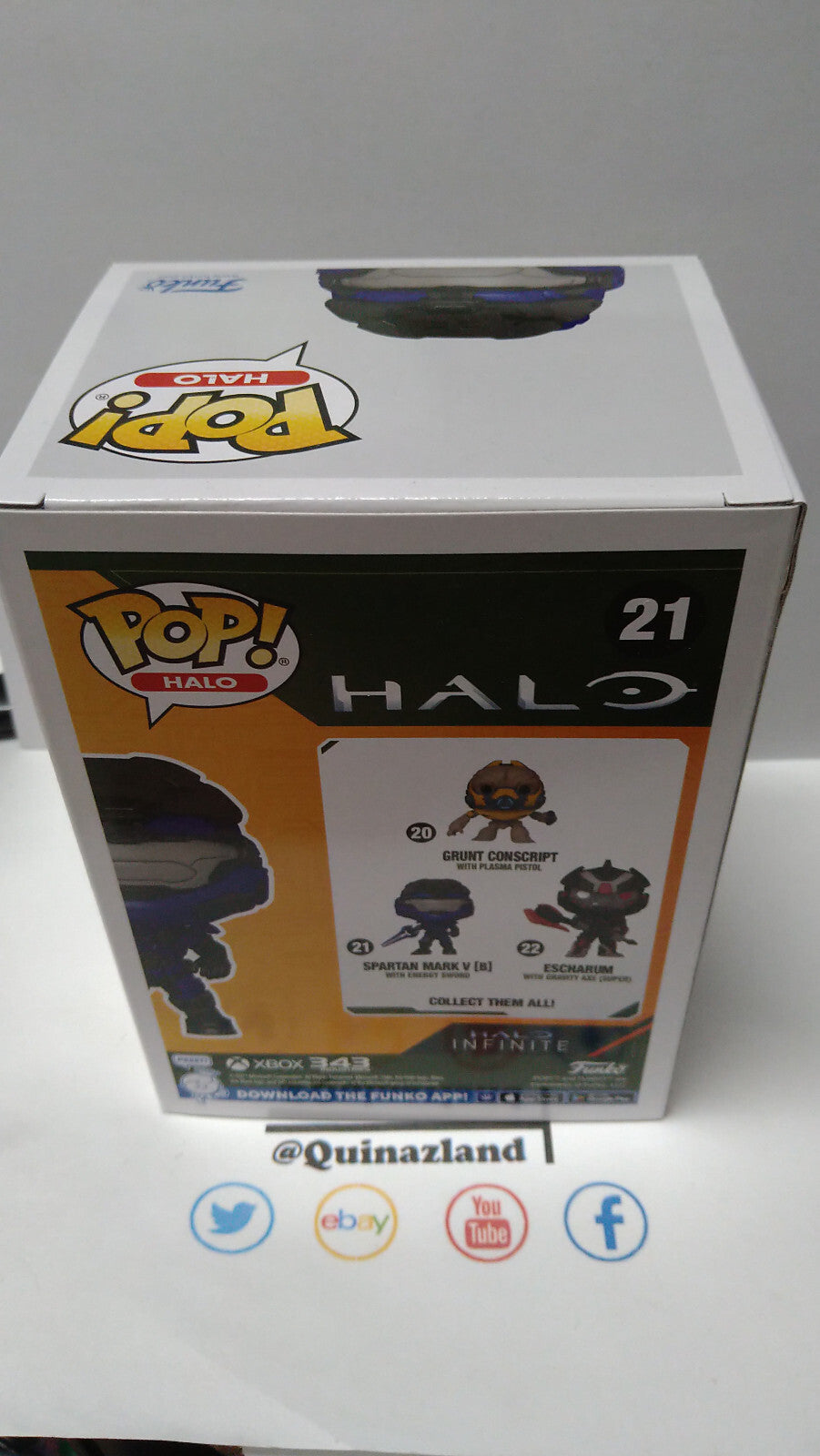 Funko Pop! HALO INFINITE 21 Spartan Mark V Blue avec energy sword (F2)