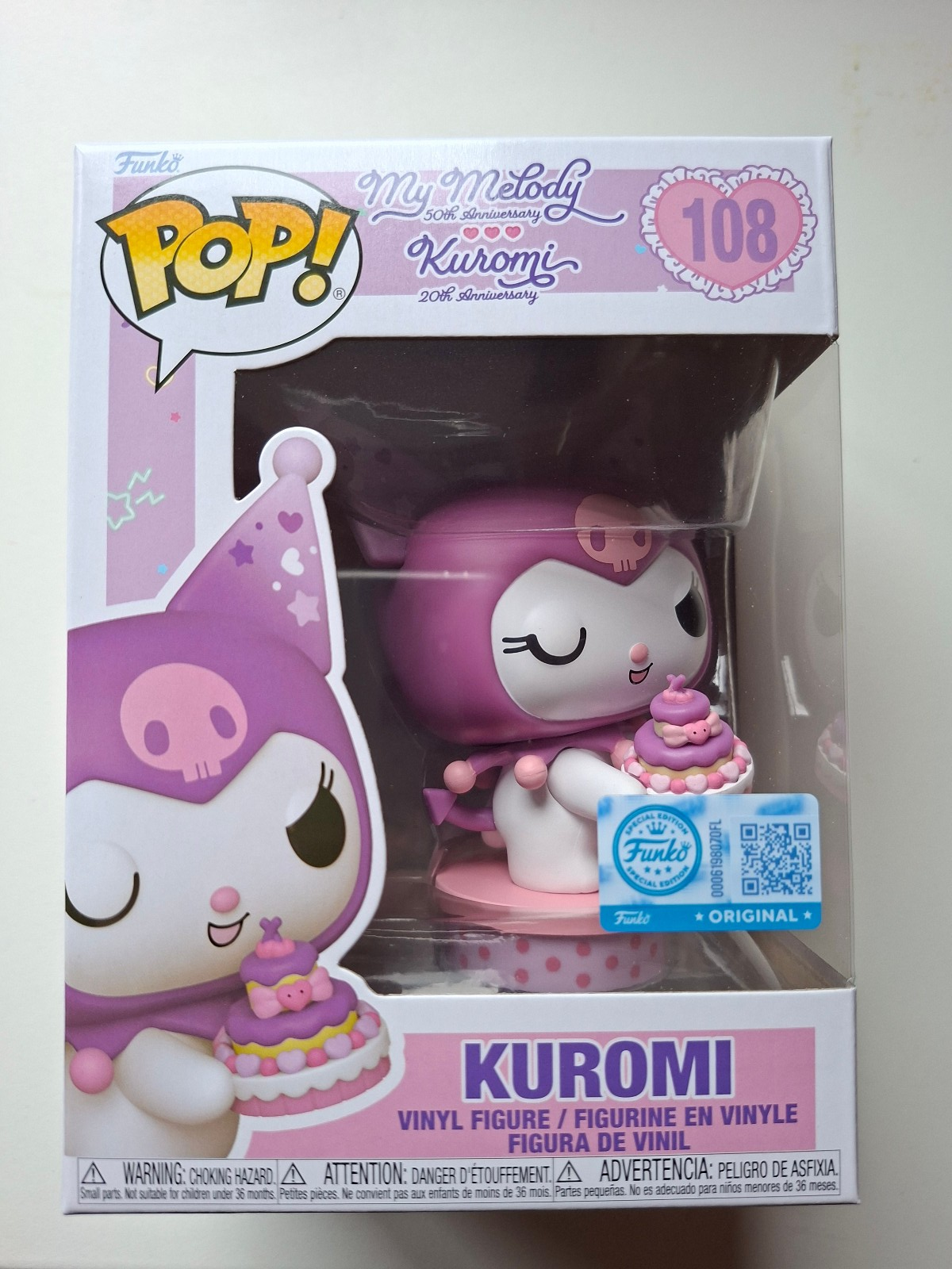 Funko Pop!  Kuromi 20eme Anniversaire POP N° 108 Kuromi avec Cake (F53)