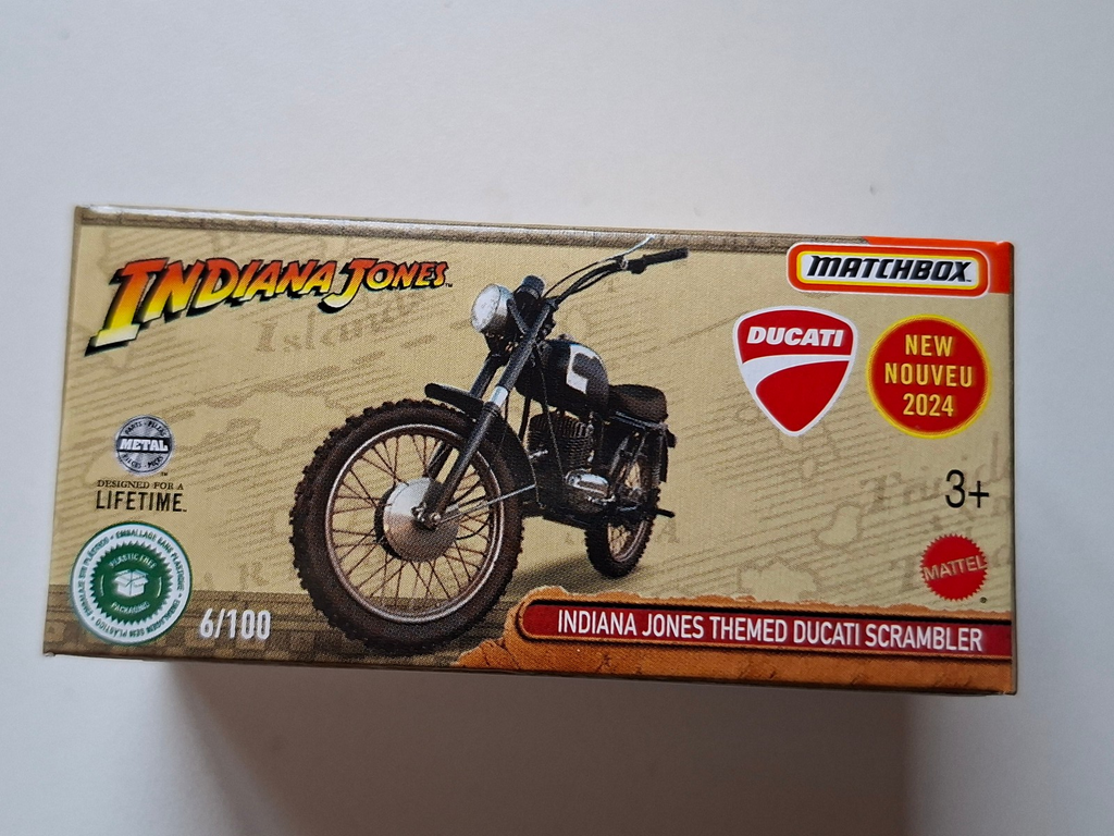 Matchbox Indiana Jones Themed Ducati Scrambler 6/100 (NP32)