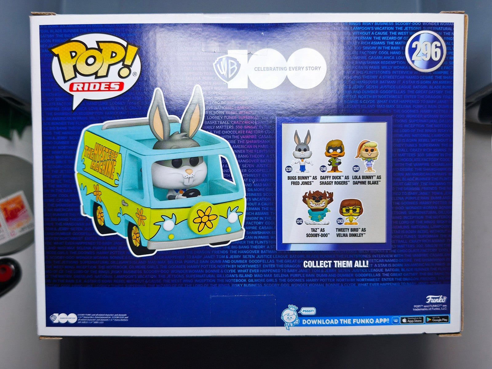 Funko Pop! Warner Bros Ride Super DLX N° 296 Mystery Machine W/ Bugs (Cart)