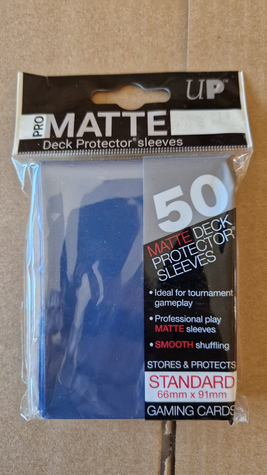 Ultra Pro Standard Pro Matte 10*50 Sleeves 66mm X 91mm couleur bleu