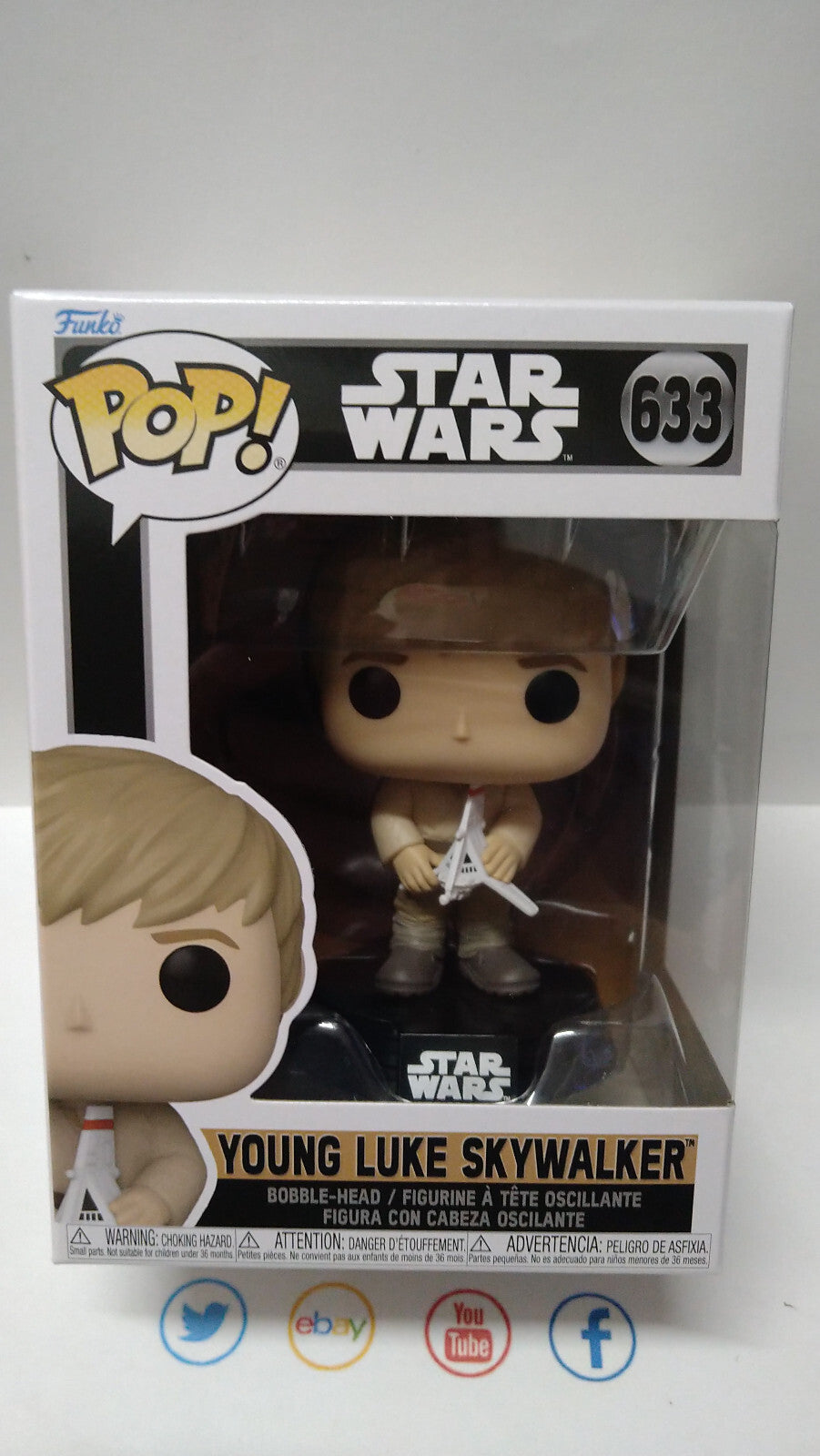 Funko Pop!  STAR WARS  N° 633 Luke Skywalker "Jeune" (F7)