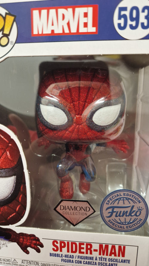 Funko Pop!  Marvel Pop Marvel N° 593 Spider-Man (Diamant)  (F50)