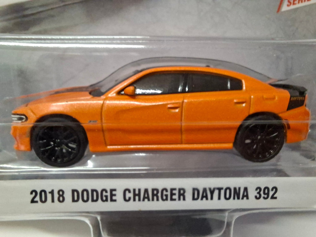 Greenlight GL Muscle Series 29 2018 Dodge Charger Daytona 392, go mango (NG14)