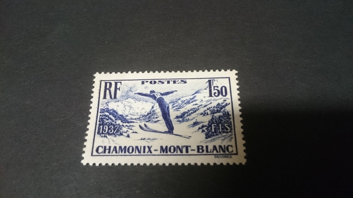 Timbre France 1937 1f50 Chamonix N°334 YT