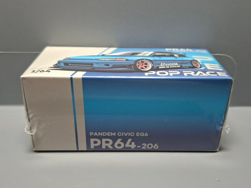 Pop Race 1/64 Honda Pandem Civic EG6  Blue Chrome (CP18)