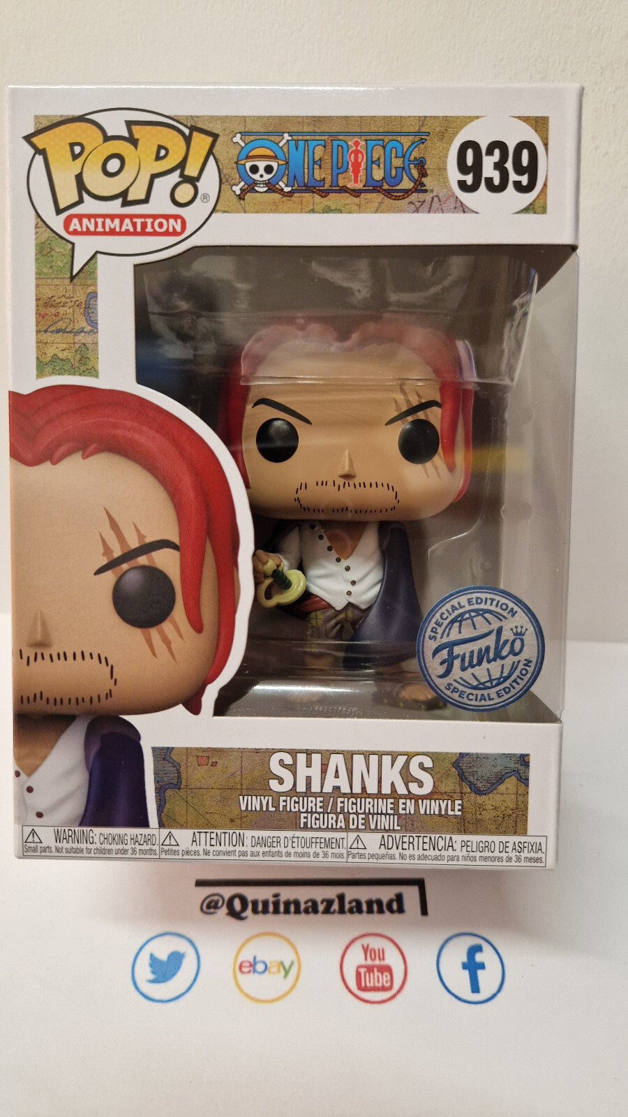 Funko Pop! ONE PIECE POP N° 939 Shanks Special Edition (F9)