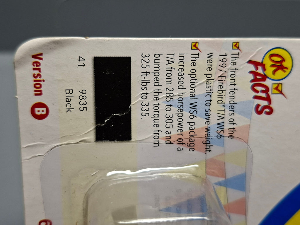 Johnny Lightning 2021  OK used cars  1997 Pontiac Firebird T/A WS6 (NG03)