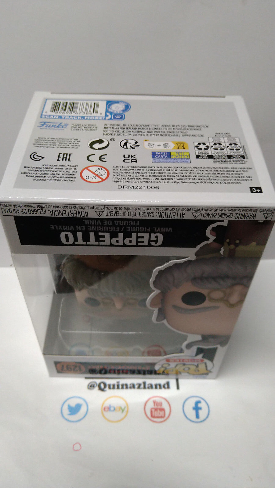 Funko Pop! PINOCCHIO NETFLIX  Movies N° 1297 Geppetto (F53)