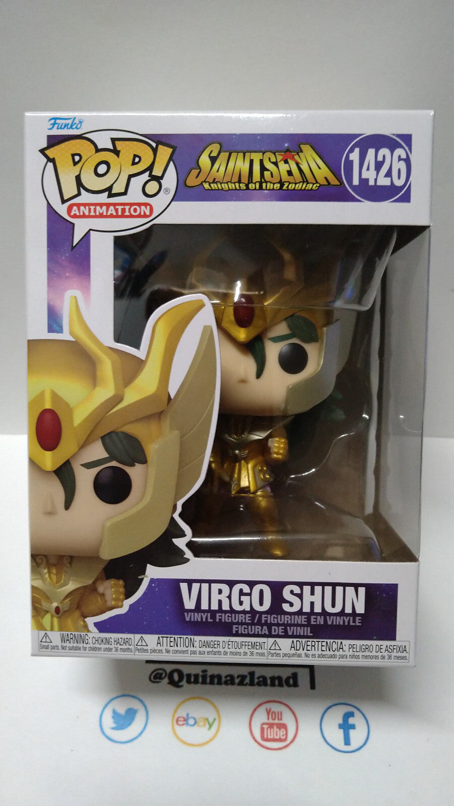 Funko Pop!  SAINT SEIYA  Animation N° 1426 Gold Virgo Shun (F9)
