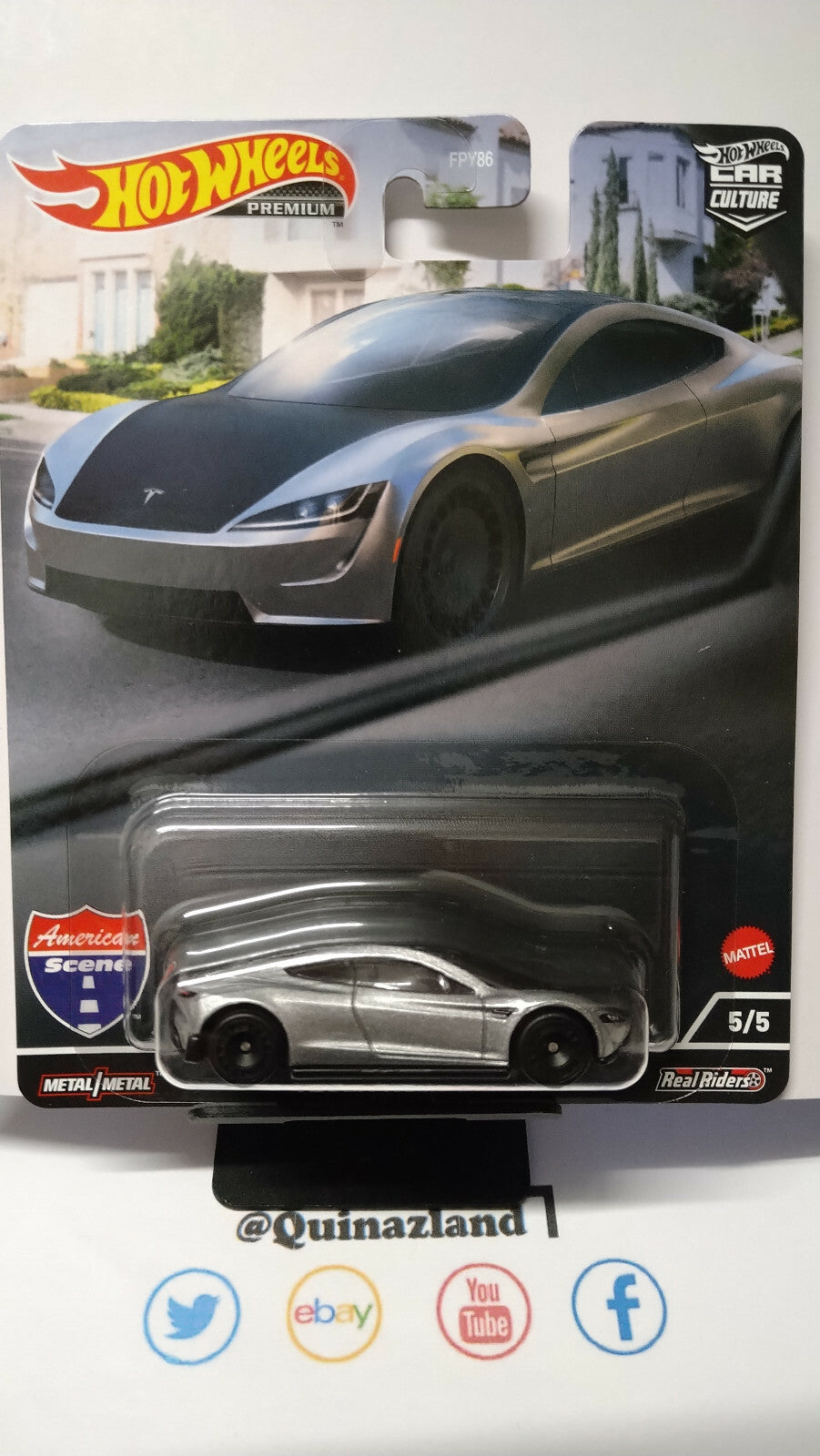 Hot Wheels Américan scene  Tesla roadster   (NG28)