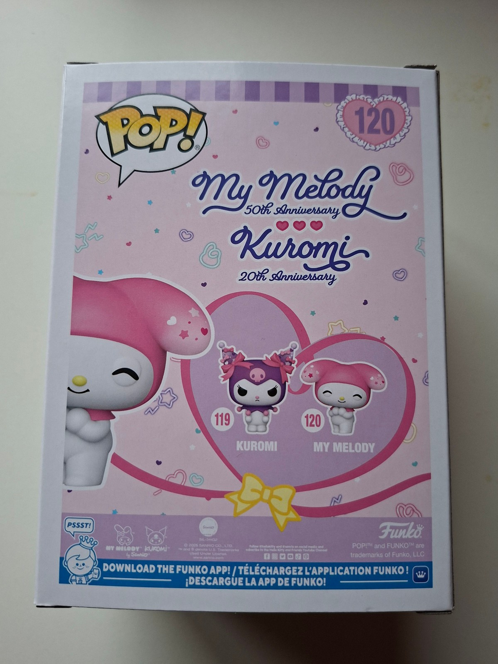 Funko Pop!  My Melody 50eme Anniversaire POP Sanrio N° 120  Melody (F53)