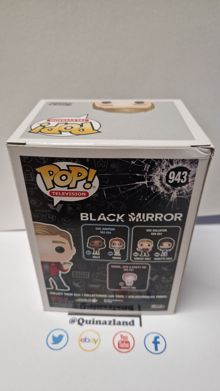 Funko Pop! BLACK MIRROR 943 Robert Daly damaged box  (F7)