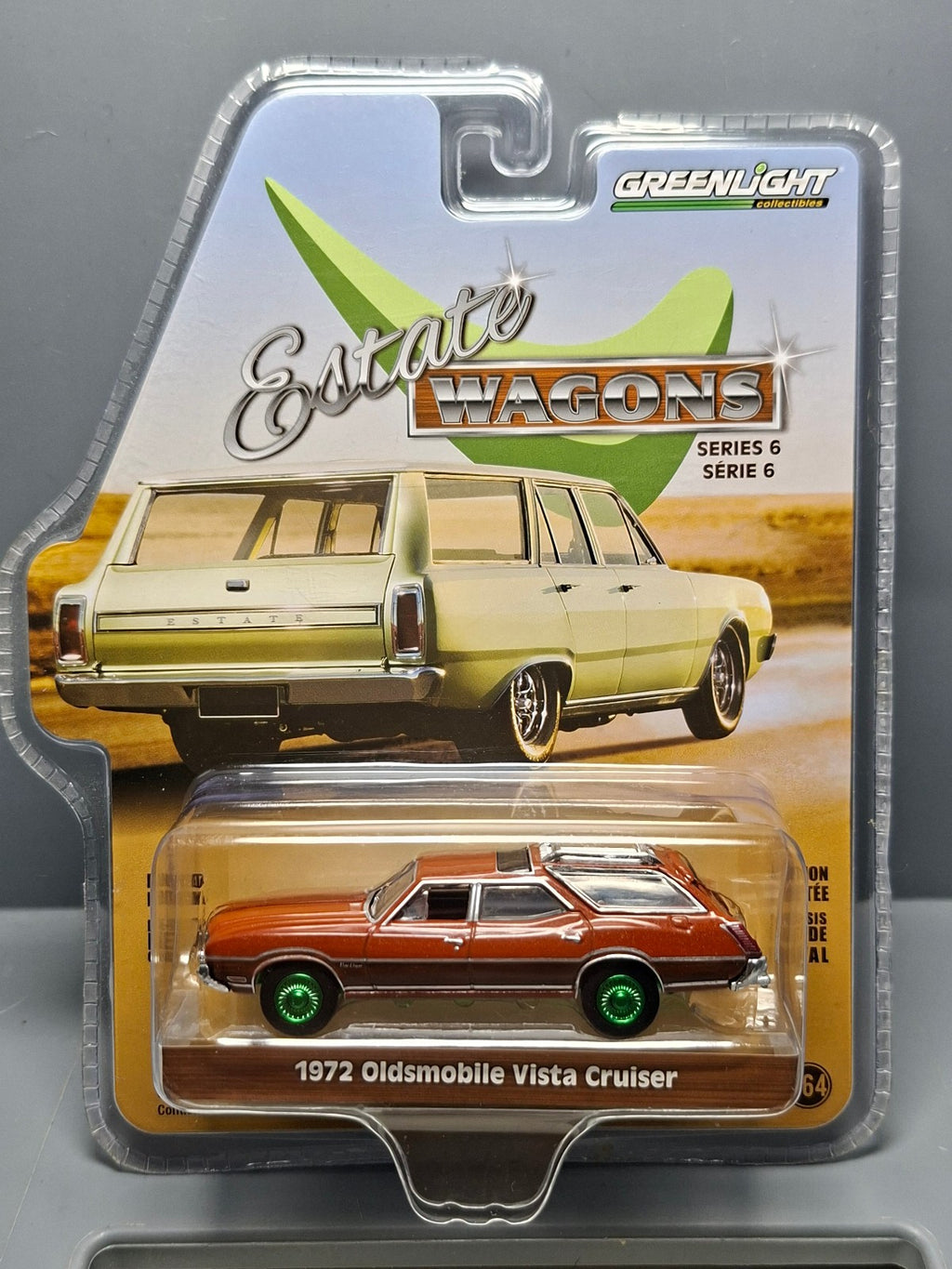 Greenlight Estate Wagons '72 Oldsmobile Vista Cruiser chase Green Wheels (NG23)