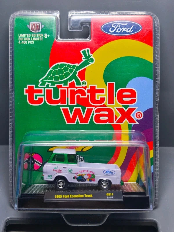 M2 Machines 1965 Ford Econoline Truck Turtle Wax Gasser, white/green (NG52)
