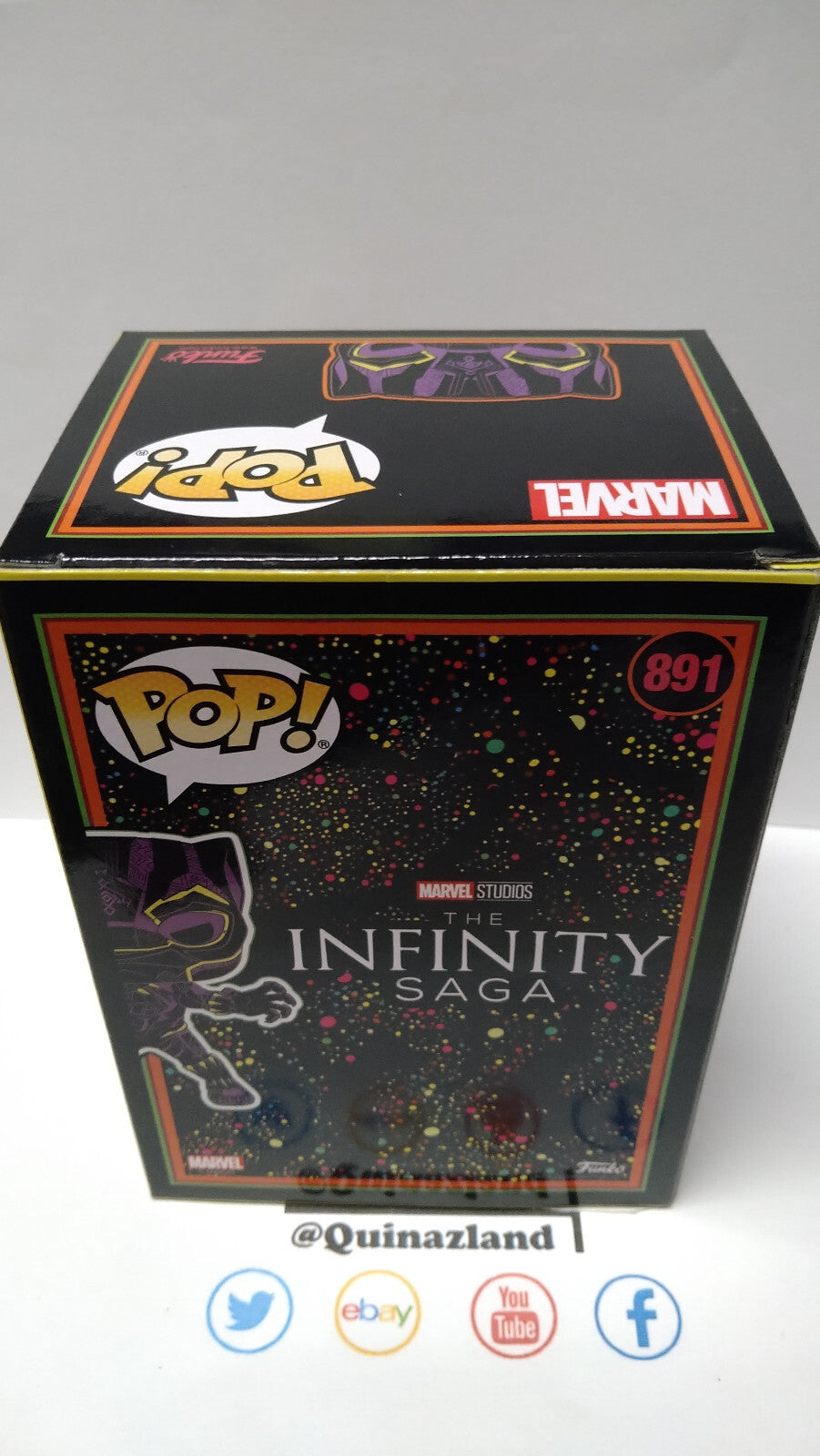 Funko Pop!  MARVEL  N° 891 Black Panther Black Light SPECIAL EDITION (F10)