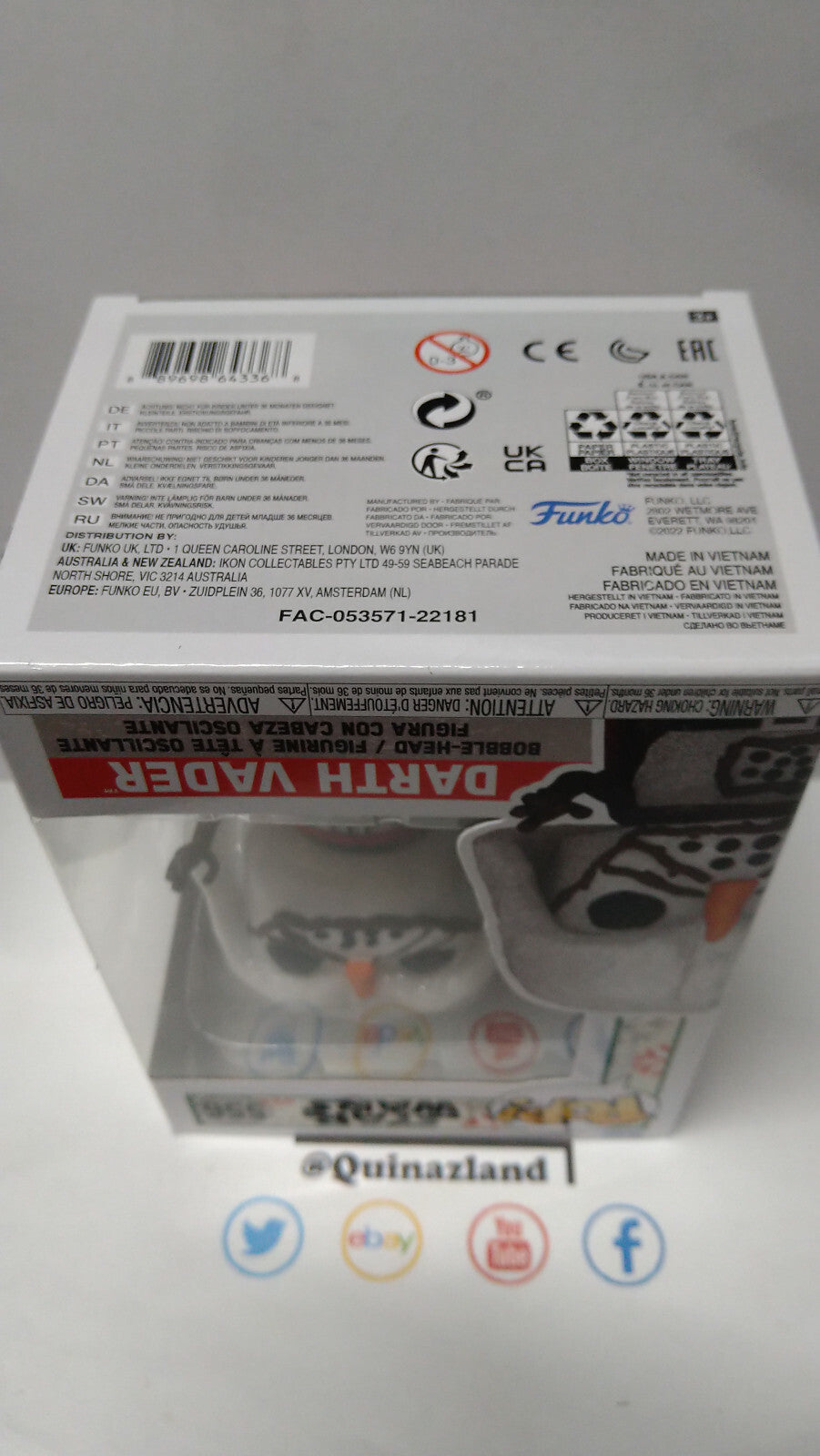 Funko Pop! STAR WARS HOLIDAY  N° 556 Darth Vader (F42)