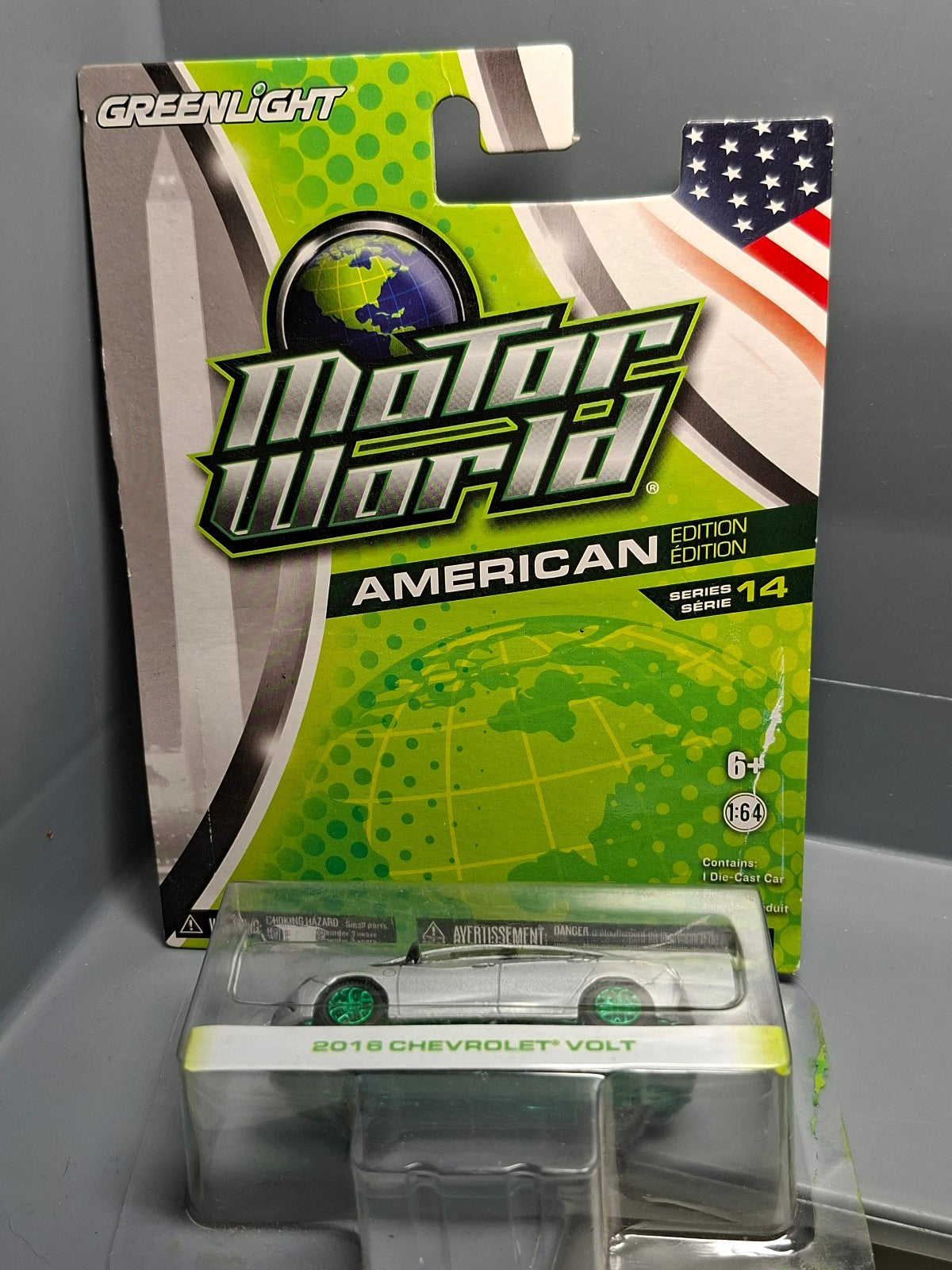 Greenlight Motor world 2016 Chevrolet volt bulle décollé Chase (NG48)