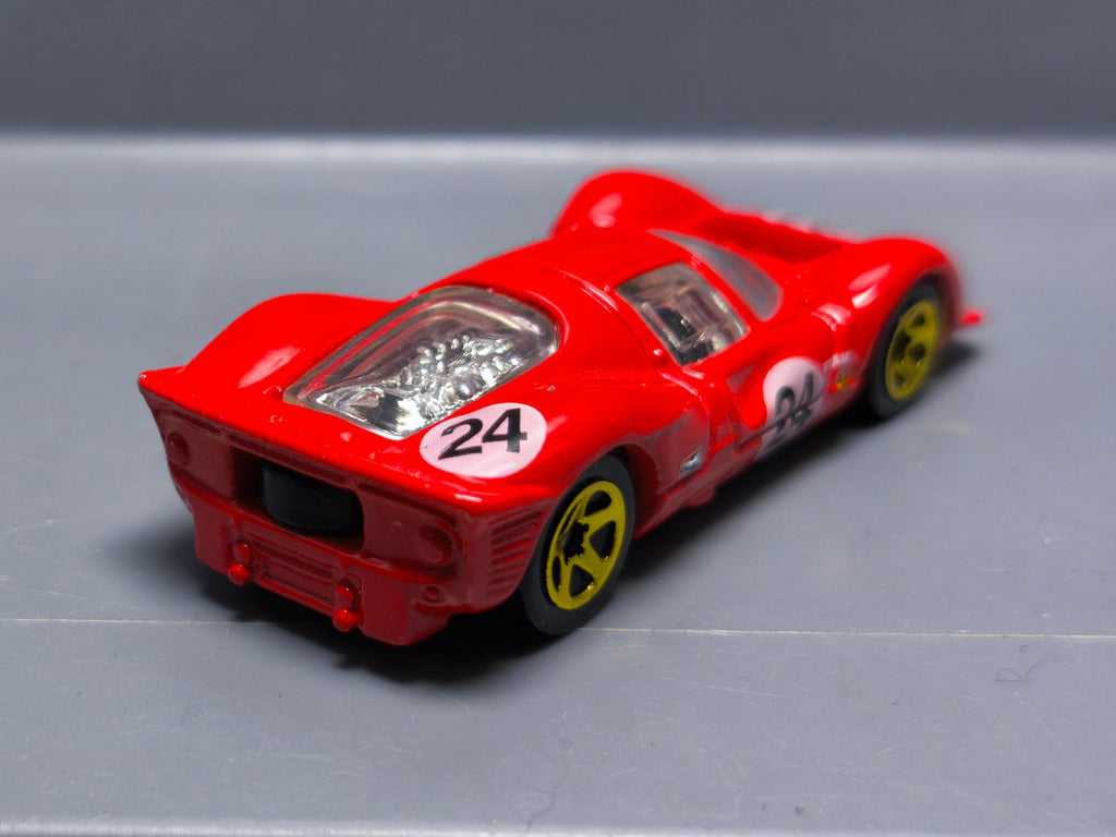 Hot Wheels Ferrari P4 Promo Magazine Allemagne rare chiffres fins   (A38)