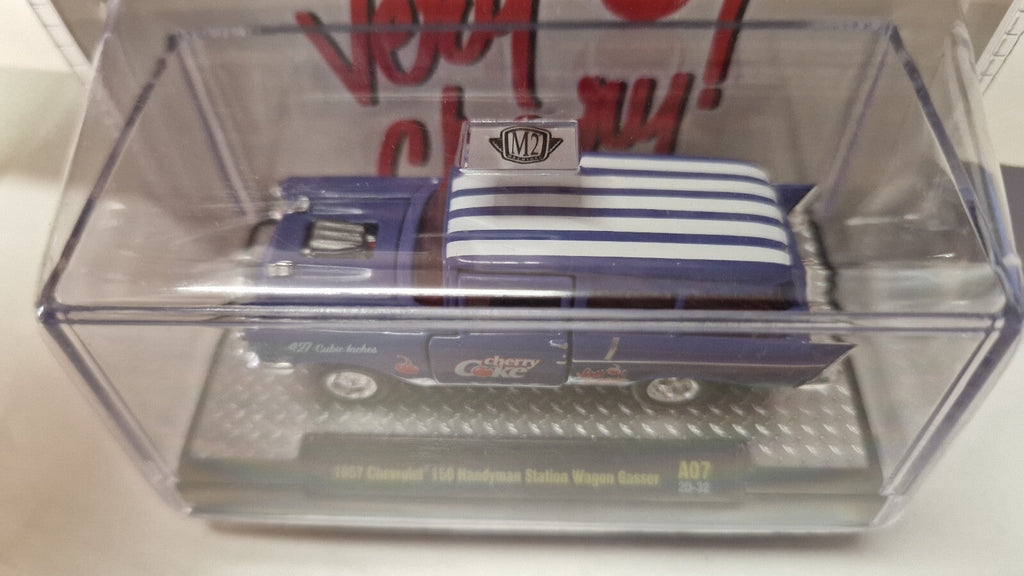 M2 Machines 1957 Chevrolet 150 Handyman Station Wagon GASSER CHERRY Coke  (NG81)