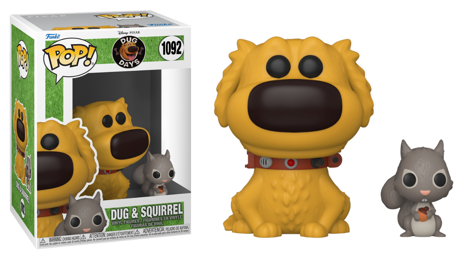 Funko Pop! Disney Pixar DUG DAYS #1092 Dug & squirrel (F34)