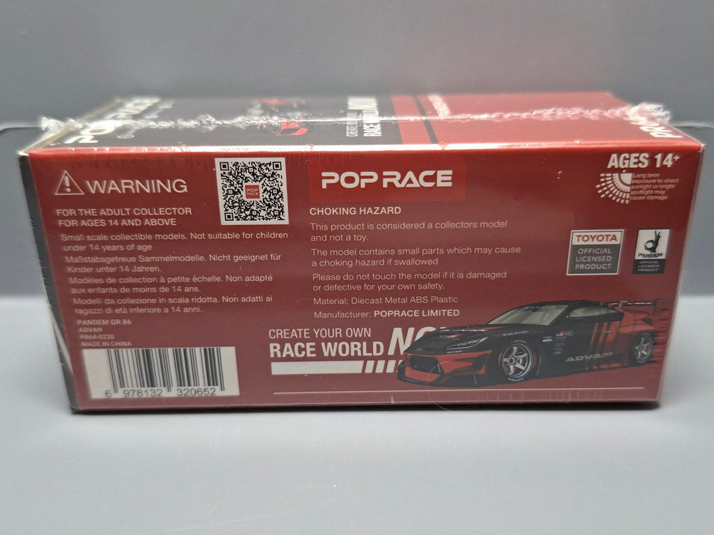 Pop Race 1/64  Toyota Pandem GR86  Advan (CP17)