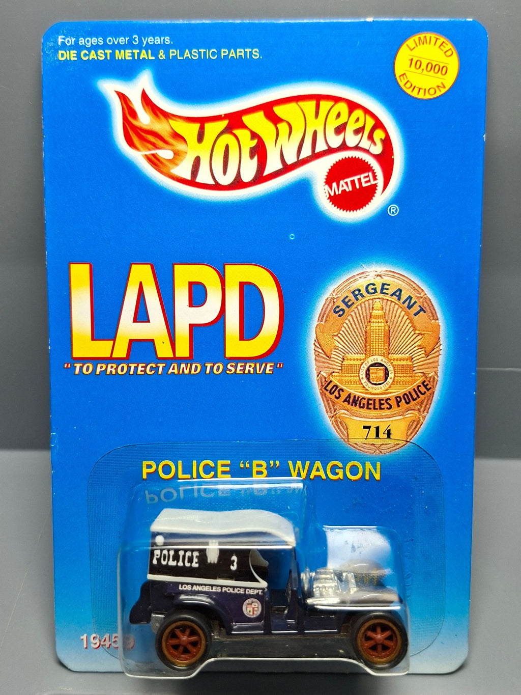 hot wheels LAPS police historical society Police B wagon  (CP15)