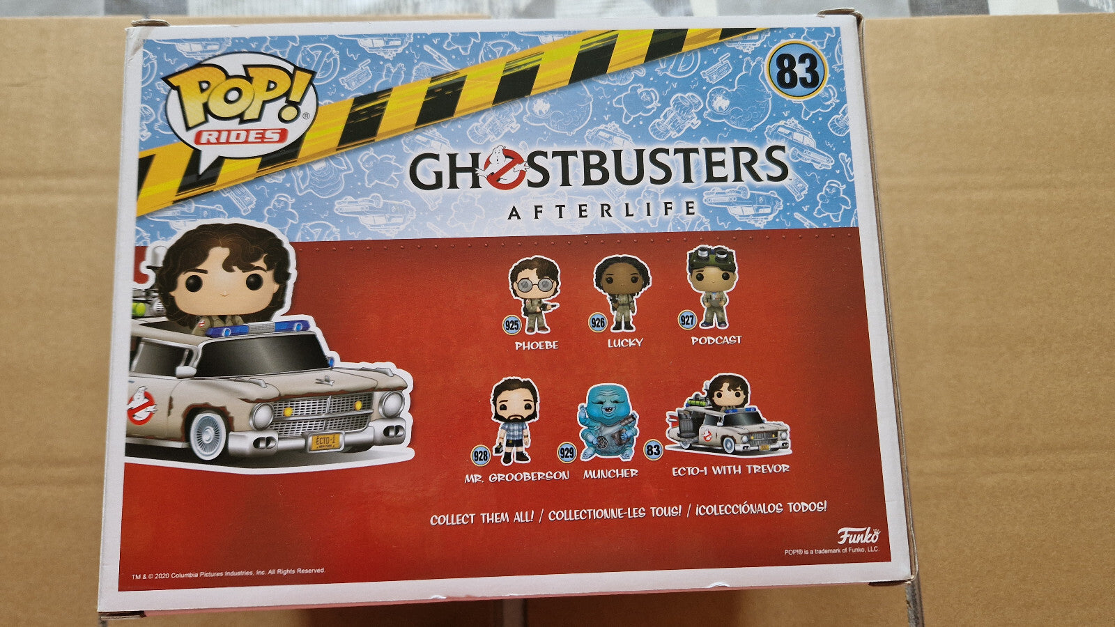 Funko Pop! 6 GHOSTBUSTERS Afterlife #83 Ecto-1 with trevor (ET)