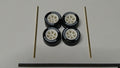 Set de jantes Bridgestone blanc 6 branches pneu gomme pour Custom (ET)