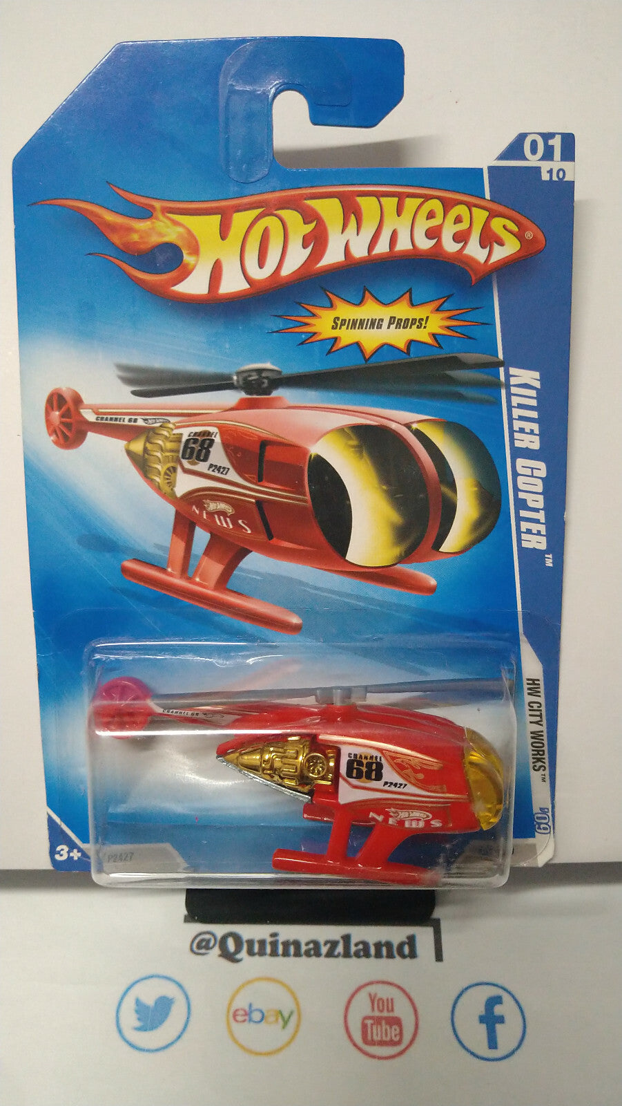 Hot Wheels Killer Copter 2009-107 (NP21)