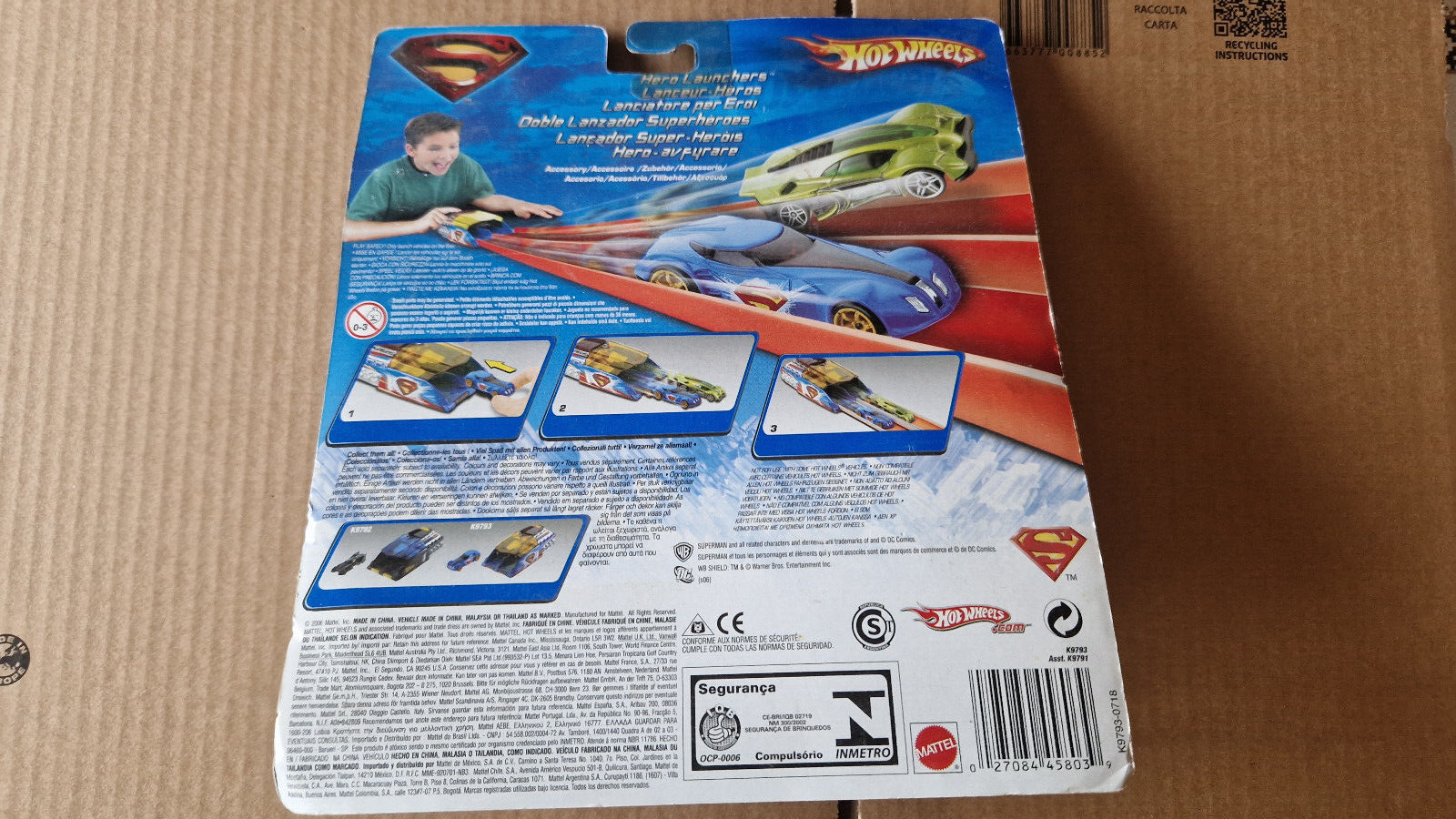 Hot Wheels 2006 hero launchers Superman returns  ⚠️ blister endommagé   (C9)