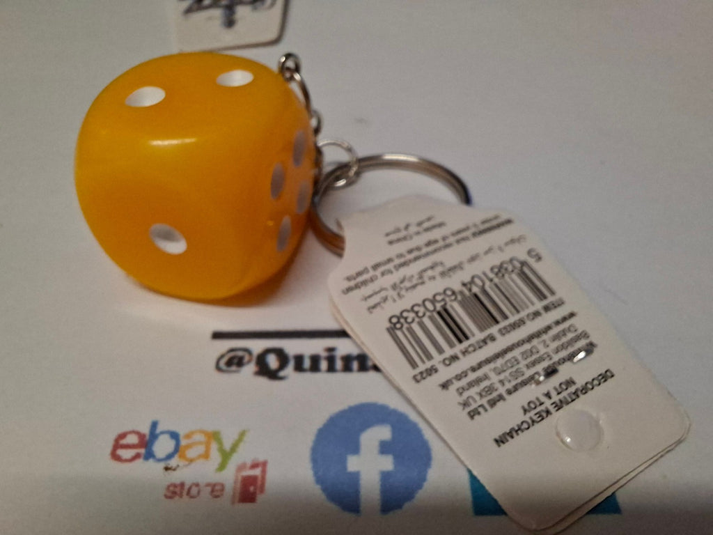 Fobz Porte clé dé jaune 2,5 cm  (CB)