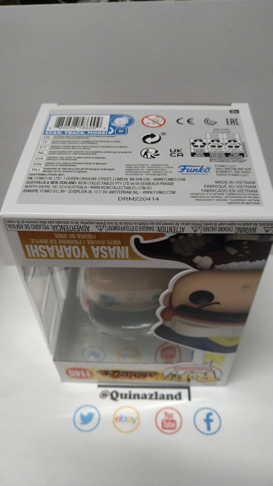 Funko Pop! MY HERO ACADEMIA 1145 Inasa Yoarashi (F40)