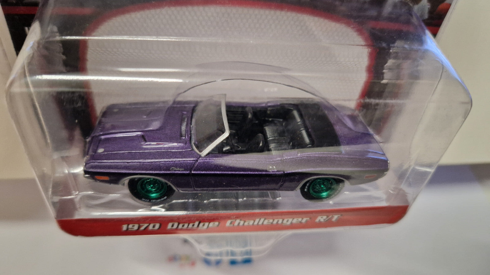 Greenlight Barrett-Jackson 1970 Dodge Challenger R/T  Green Wheels Chase (NG21)