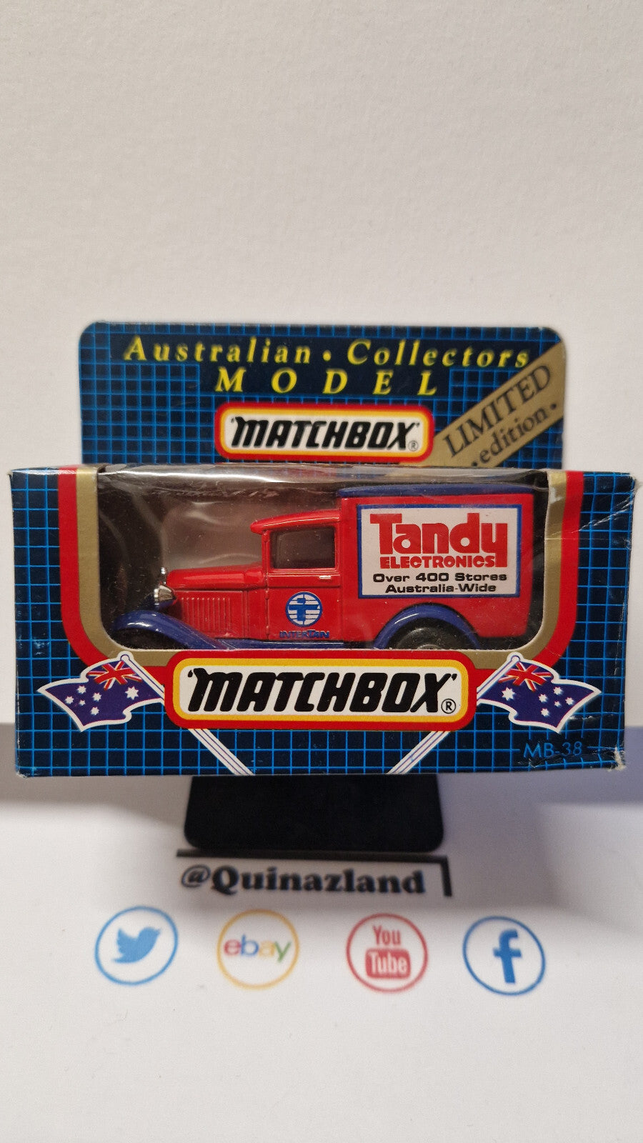 Matchbox Australie Tandy electronics  Ford model A   ⚠️ bulle blister   (NP13)