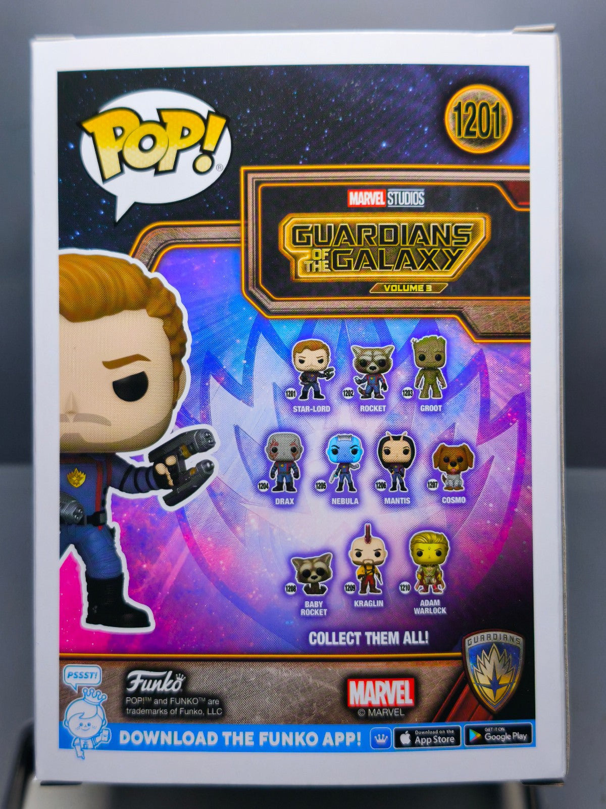 Funko Pop!  LES GARDIENS DE LA GALAXIE 3 N° 1201 Star-Lord (F27)