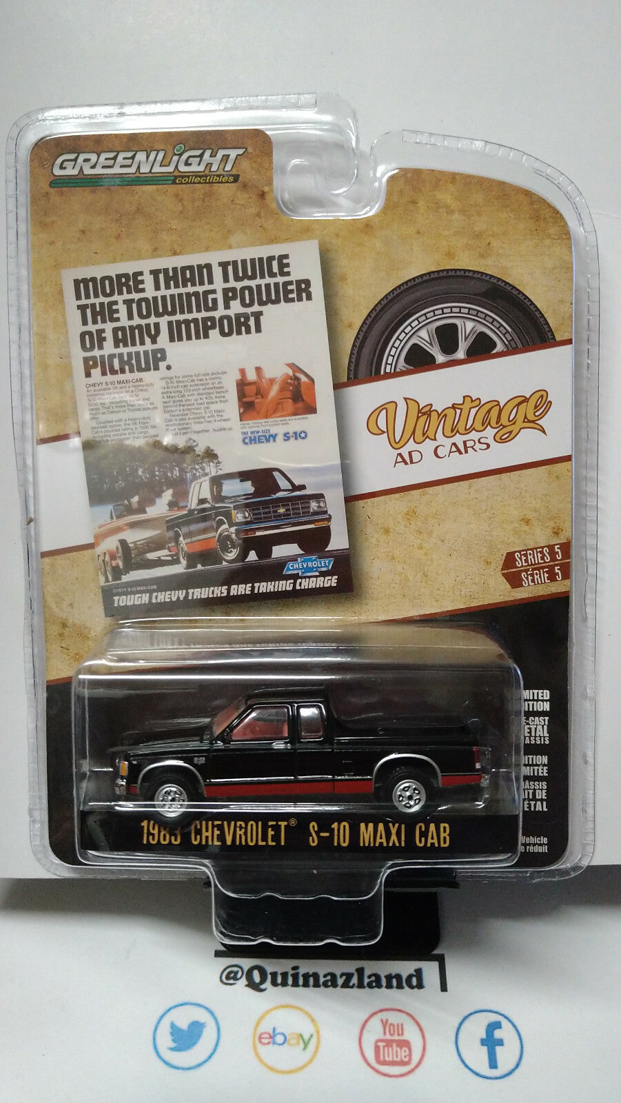 Greenlight Vintage ad cars 1983 Chevrolet S-10 Maxi-Cab (NG79)
